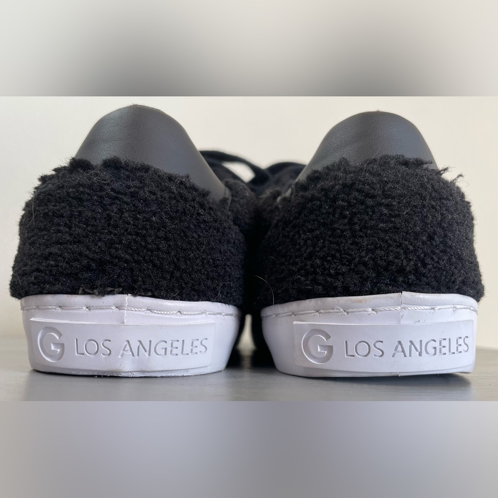GBG LOS ANGELES GUESS FAUX SHEARLING LACE UP SNEAKERS, BLACK, EUC, SZ 8 - Picture 14 of 15